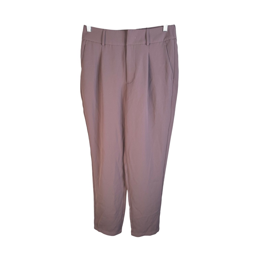 Halara Women's Mauve Pleated High Waisted Tapered Dress Pants Size Tall Medium